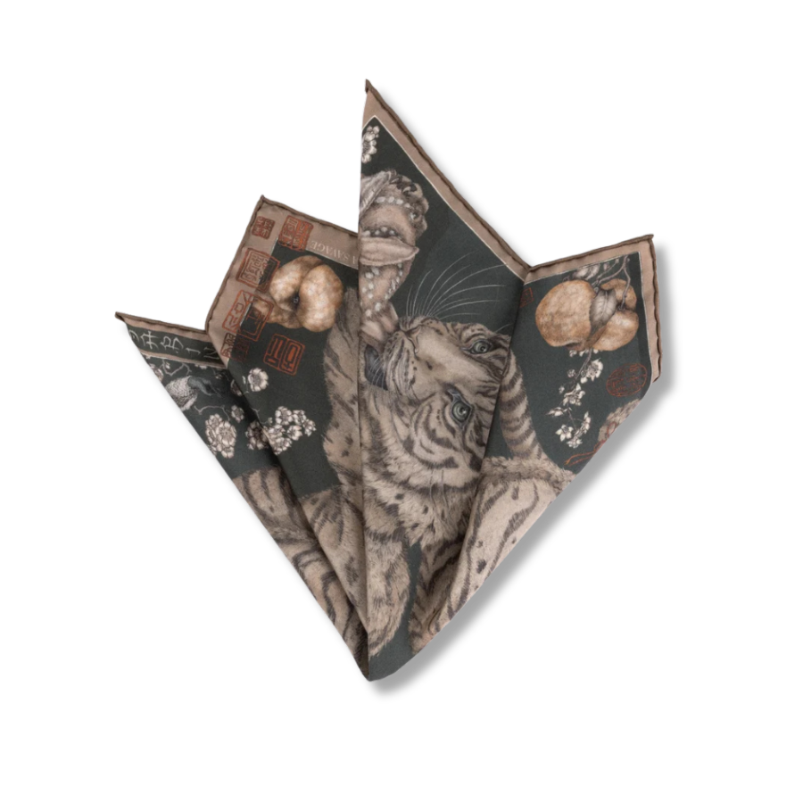 SABINA SAVAGE Zouyu, Cry The Deer Silk Scarf