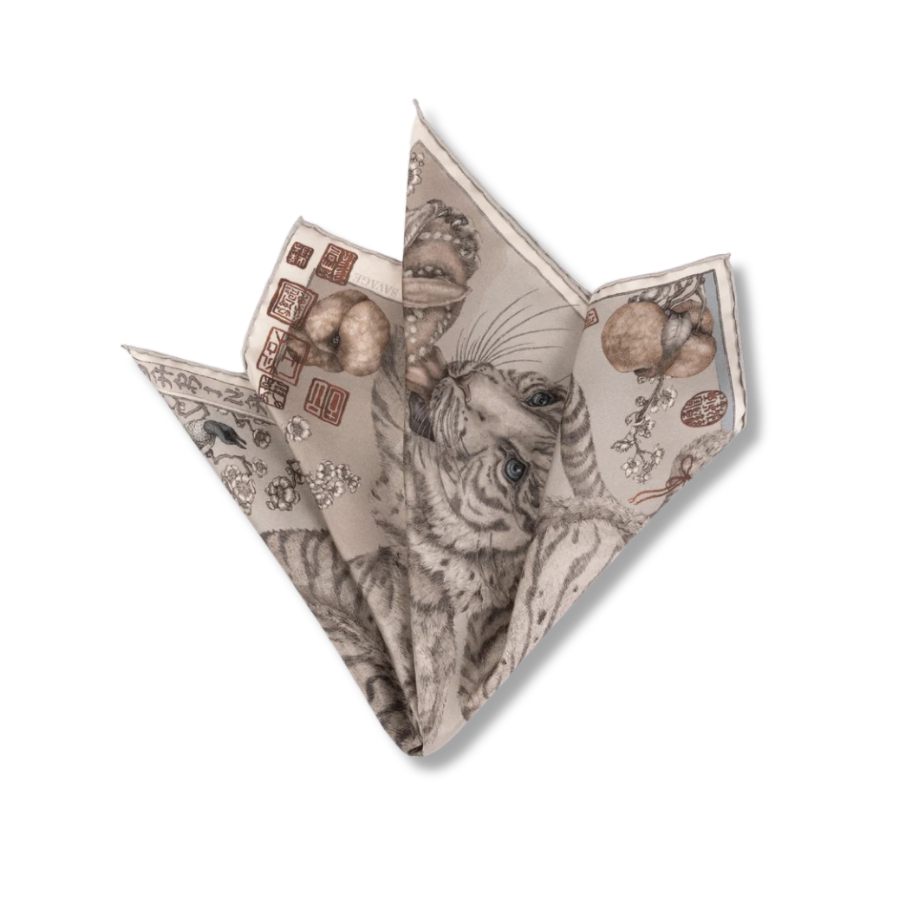 SABINA SAVAGE Zouyu, Cry The Deer Silk Scarf