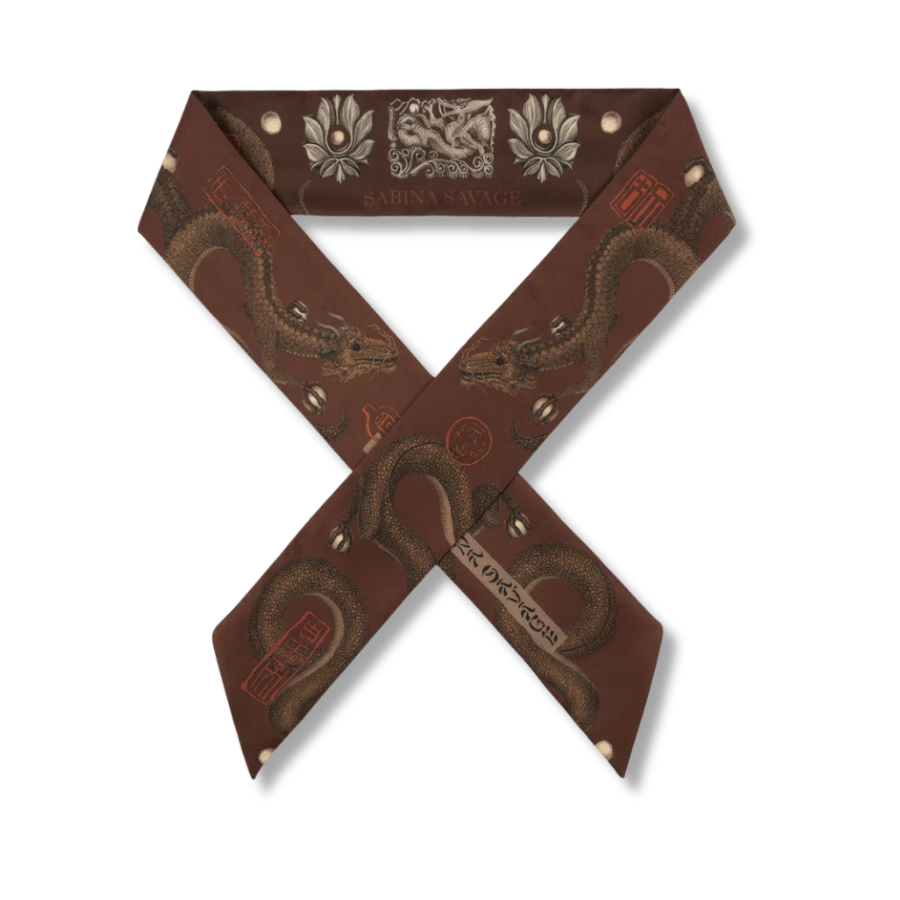 SABINA SAVAGE Chasing The Pearl Ribbon Scarf