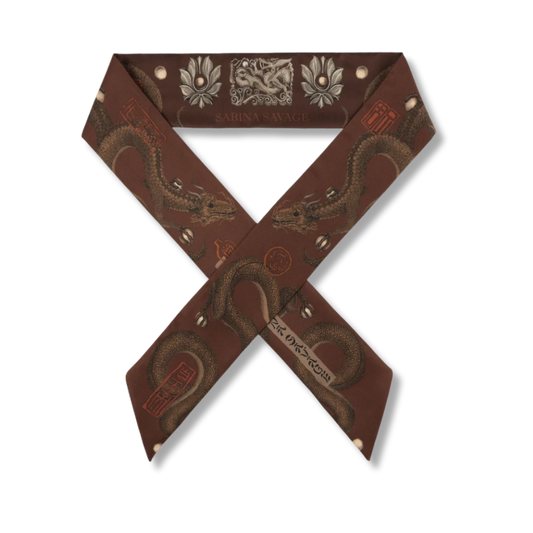 SABINA SAVAGE Chasing The Pearl Ribbon Scarf