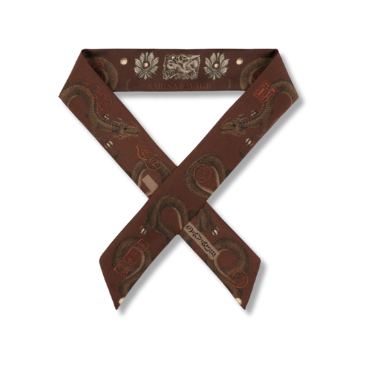 SABINA SAVAGE Chasing The Pearl Ribbon Scarf