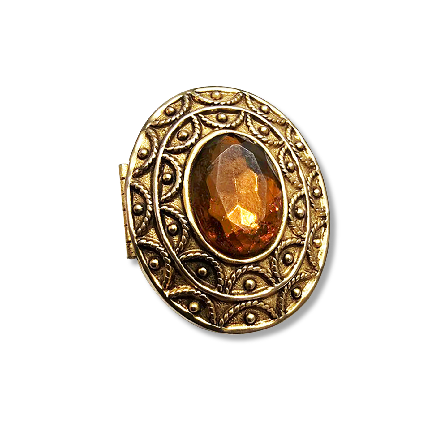 HOUSE OF GOOD MERCANTILE Amber Stone Perfumed Brooch