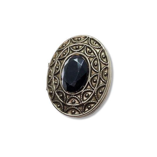 HOUSE OF GOOD MERCANTILE Black Stone Perfumed Brooch
