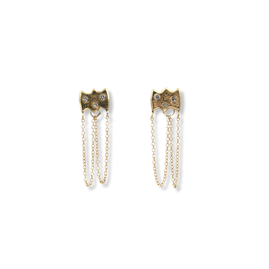 LINDSEY ALLEN Shield Eternity Stud Earrings