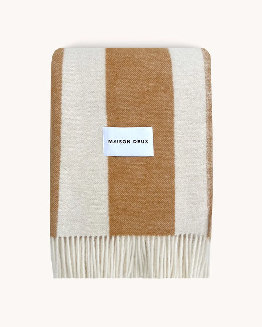 MAISON DEUX Rough Stripe Blanket