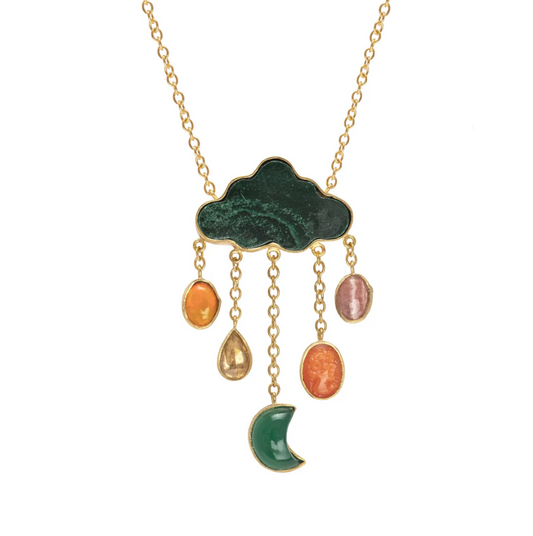 GRAINNE MORTON Cloud and Rain Chain Drop Necklace