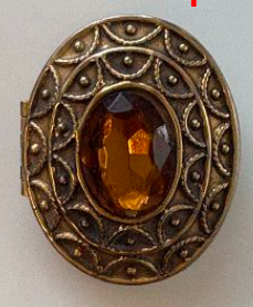 HOUSE OF GOOD MERCANTILE Amber Stone Perfumed Brooch