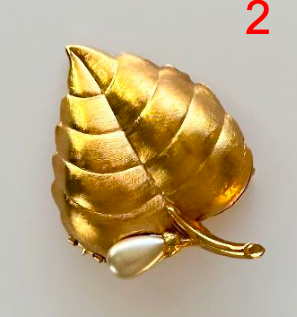 HOUSE OF GOOD MERCANTILE Leaf Perfumed Brooch