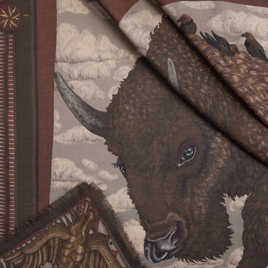 SABINA SAVAGE Secrets of the Bison Wool Scarf