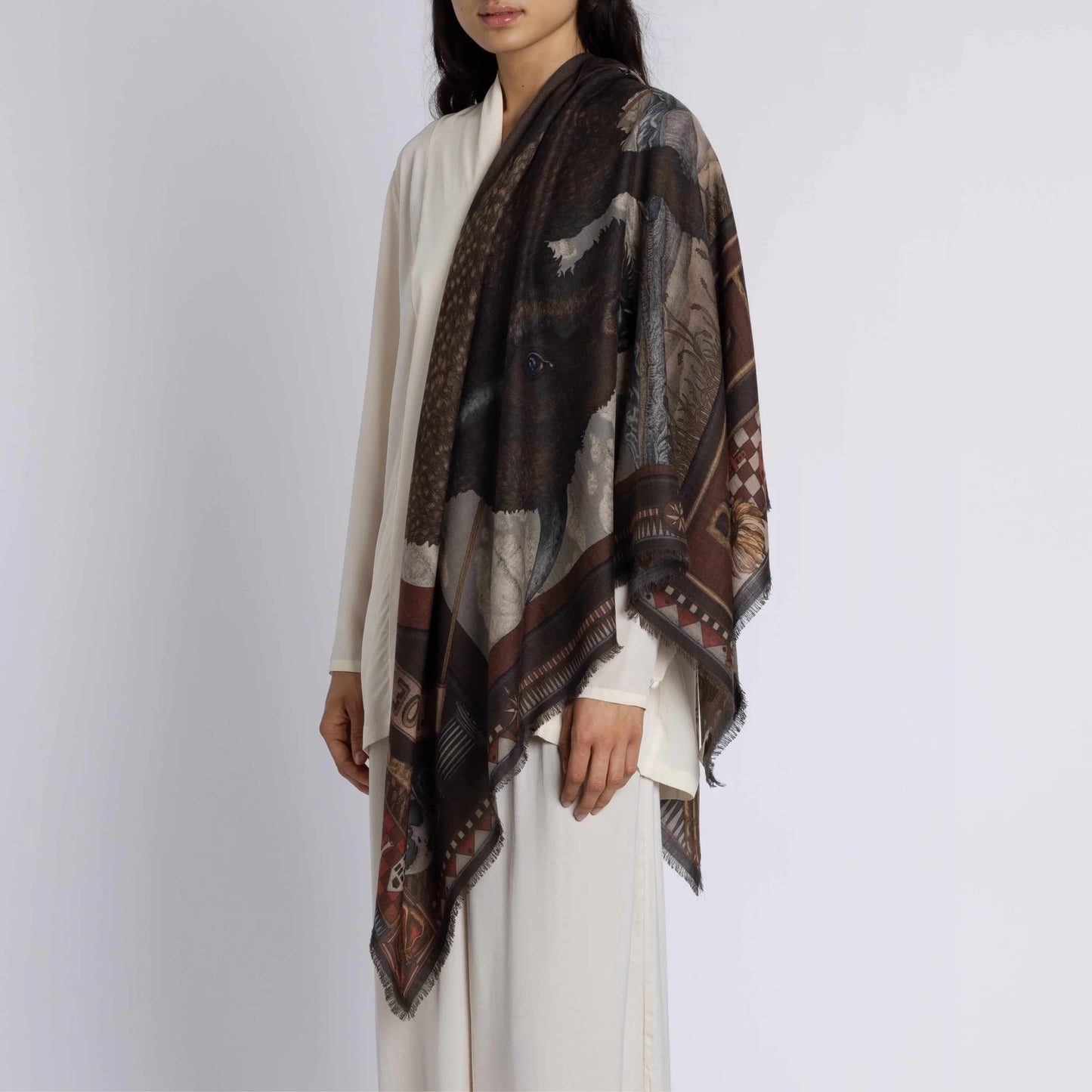 SABINA SAVAGE Secrets of the Bison Wool Scarf