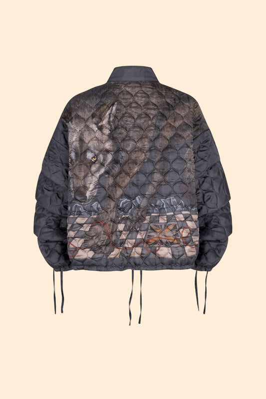 SABINA SAVAGE The Wolf You Feed Reversible Bomber Jacket