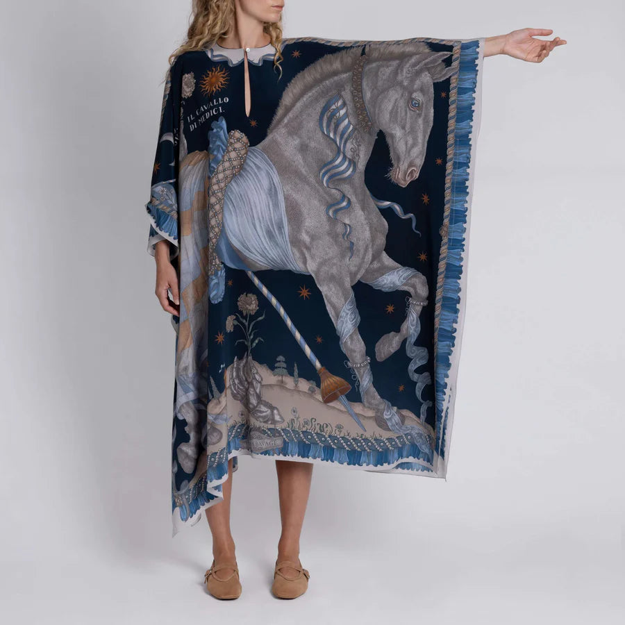 SABINA SAVAGE The Celestial Steed Silk Kaftan