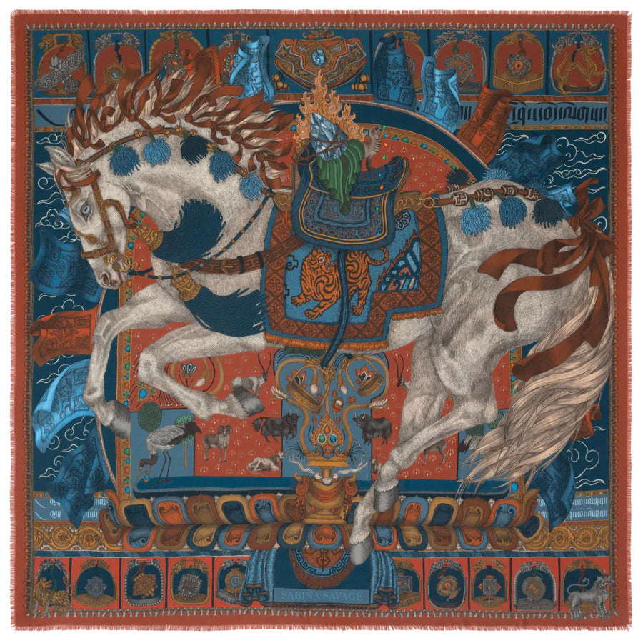 SABINA SAVAGE The Wind Horse Wool Scarf