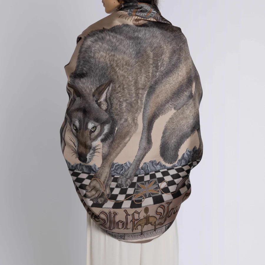 SABINA SAVAGE The Wolf You Feed Cashmere-Lined Stole