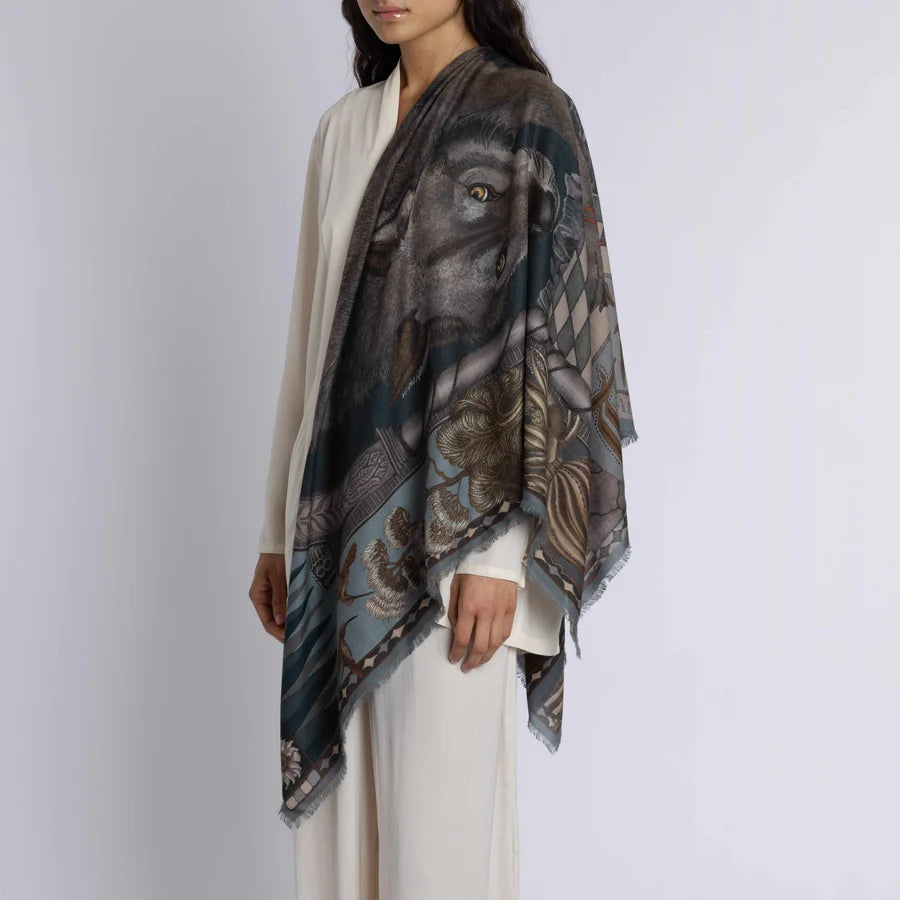 SABINA SAVAGE The Wolf You Feed Wool Scarf