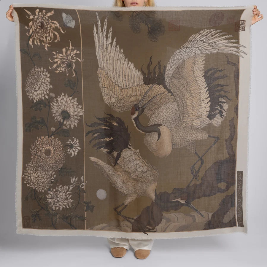 SABINA SAVAGE Wind Dancer, Heaven Caller Wool Scarf