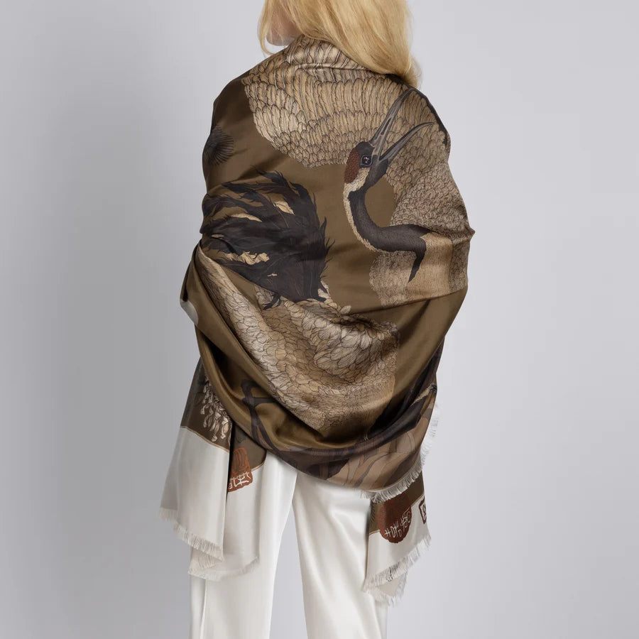 SABINA SAVAGE Wind Dancer, Heaven Caller Silk Twill Rectangle