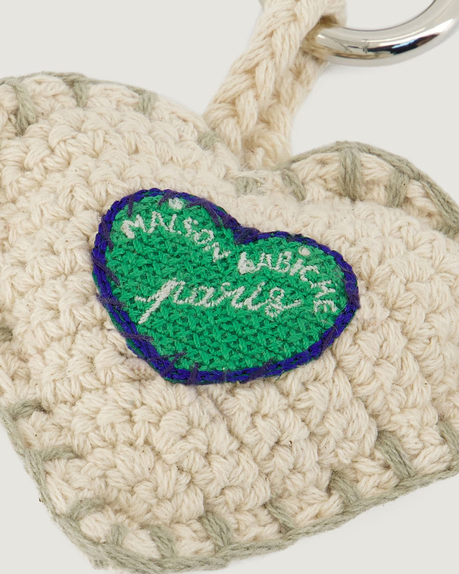 MAISON LABICHE Ivory Heart Bag Charm