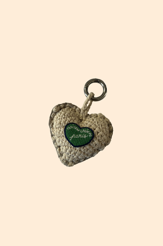MAISON LABICHE Ivory Heart Bag Charm