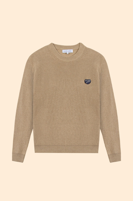 MAISON LABICHE Grancey MB Cotton Patch Coeur Sweater
