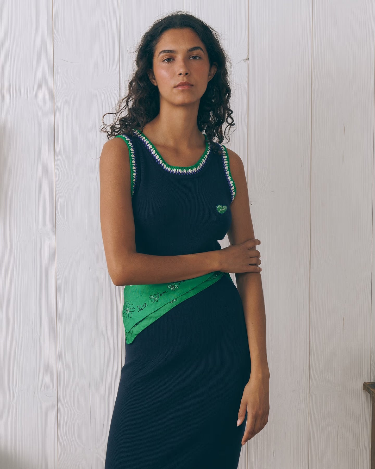 MAISON LABICHE Bargue Cotton Mini Patch Coeur Dress