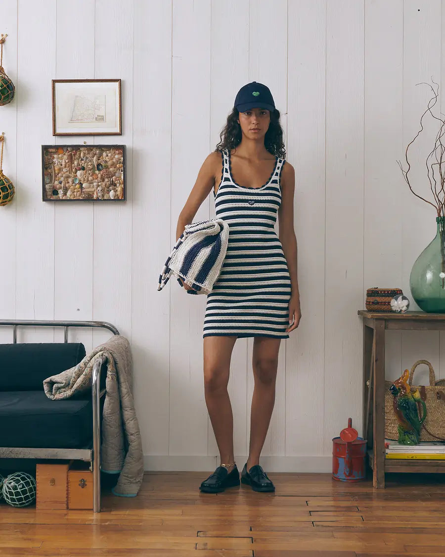 MAISON LABICHE Sache Cotton Patch Coeur Dress