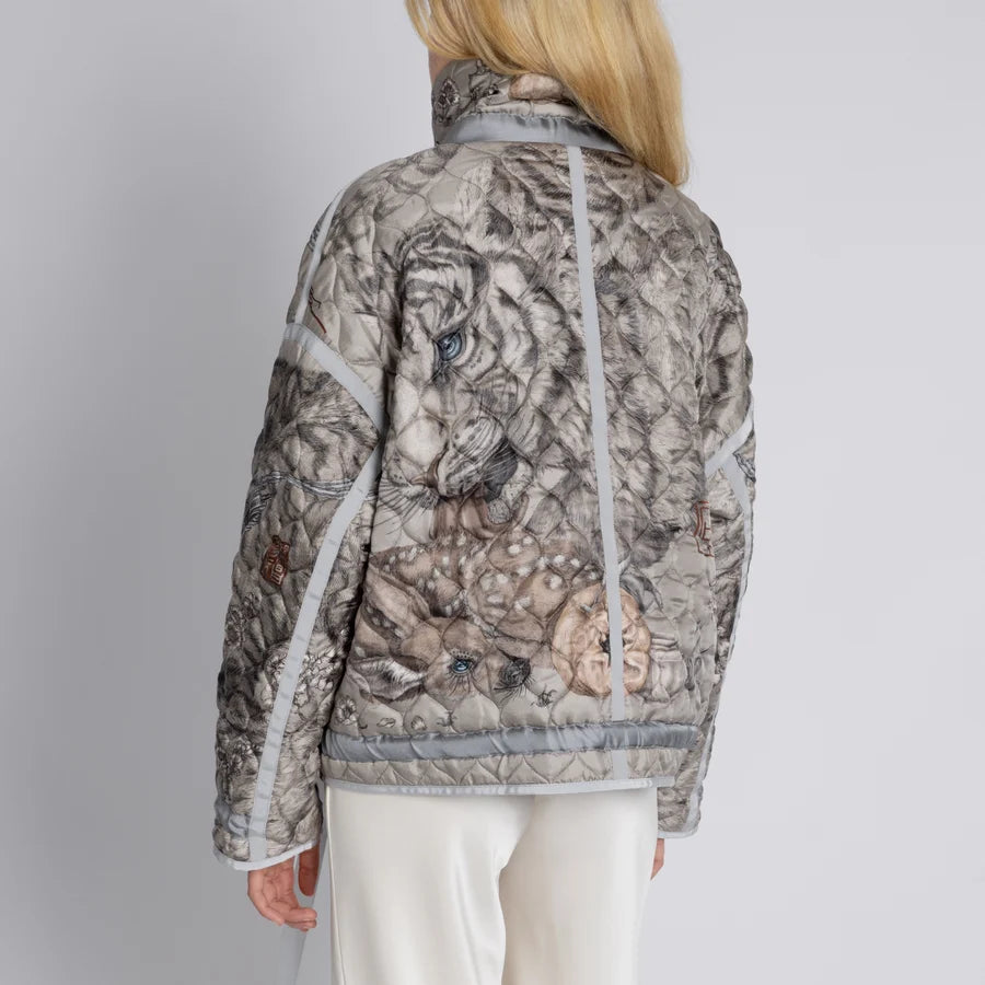 SABINA SAVAGE Zouyu, Cry The Deer Quilted Silk Reversible Jacket