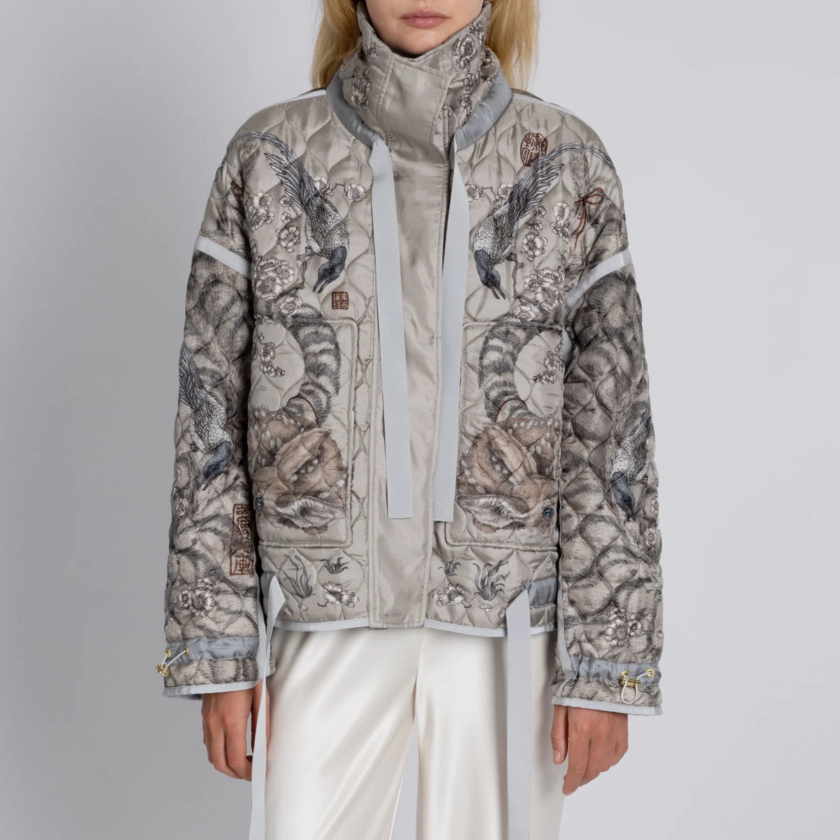 SABINA SAVAGE Zouyu, Cry The Deer Quilted Silk Reversible Jacket