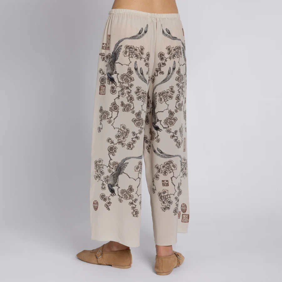 SABINA SAVAGE Zouyu, Cry The Deer Silk Simple Trousers