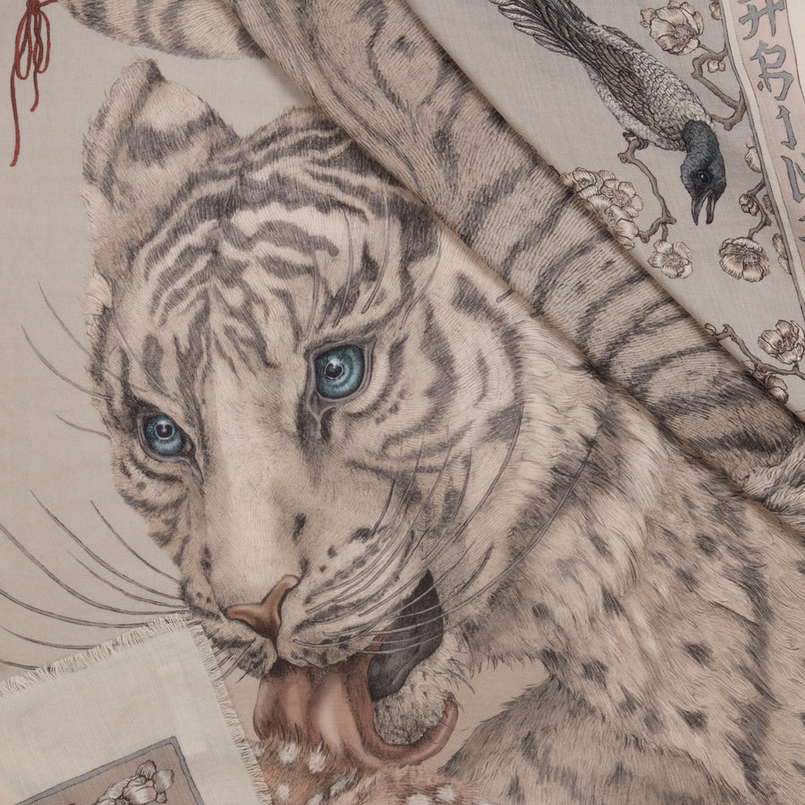 SABINA SAVAGE Zouyu, Cry The Deer Wool Scarf