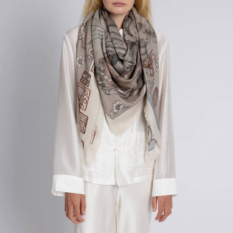 SABINA SAVAGE Zouyu, Cry The Deer Wool Scarf