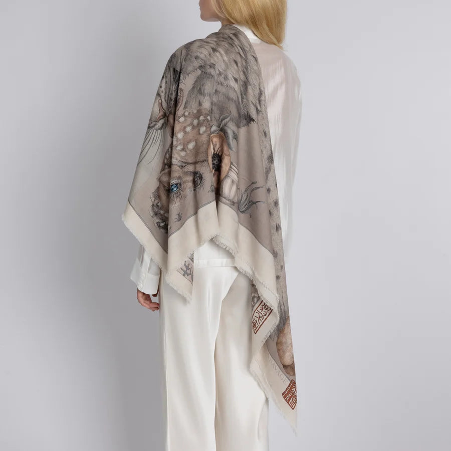 SABINA SAVAGE Zouyu, Cry The Deer Wool Scarf