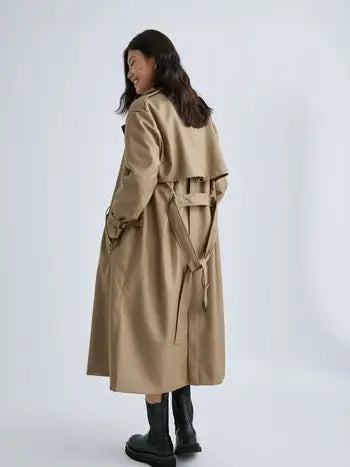 JOANNE LU DESIGNS Twill Trench Coat