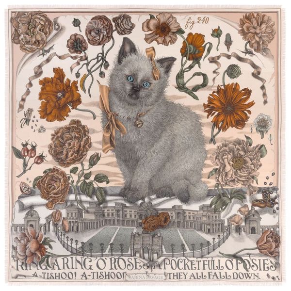 SABINA SAVAGE Ring A Ring O'Roses Silk Scarf