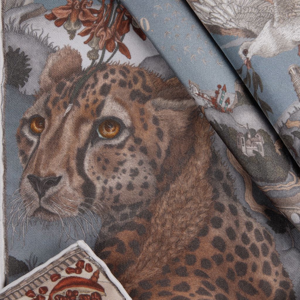 SABINA SAVAGE The Medici Cheetah Silk Scarf