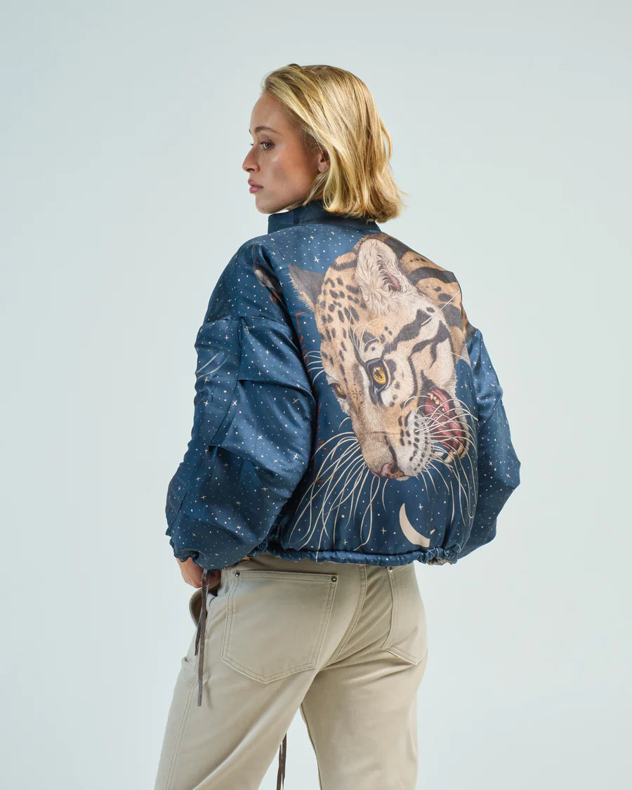 SABINA SAVAGE Lunar Leopard Bomber Jacket