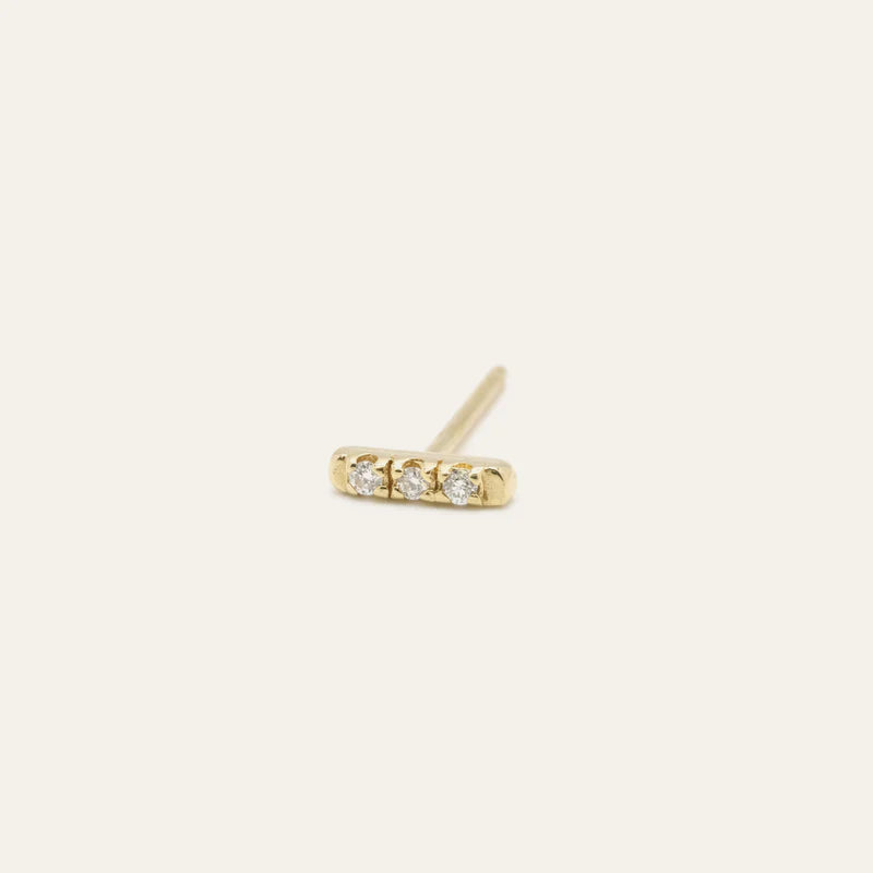 GJENMI Tic Tac Diamond Earrings Pair